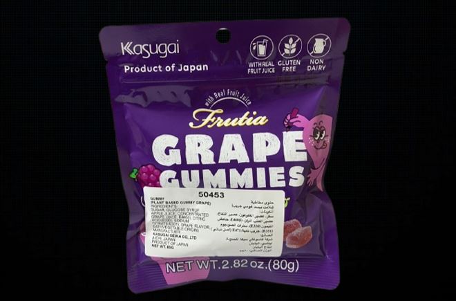 Kasugai Grape Gummies 80g.