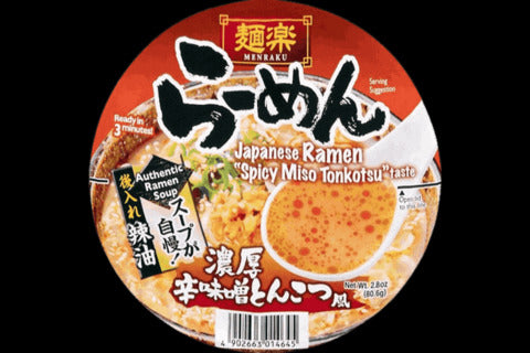 麺楽カップ麺 辛味噌とんこつ風
