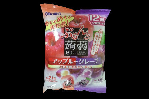 ぷるんとコンニャクゼリー12個入りアップル&グレープ
