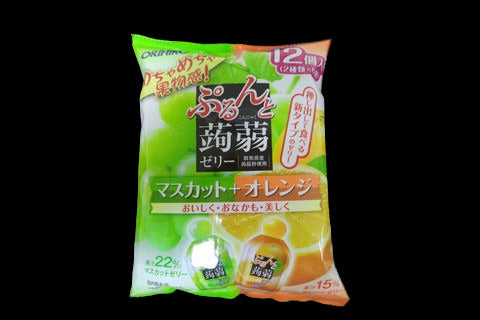 ぷるんとこんにゃくゼリー12個入りマスカット&オレンジ