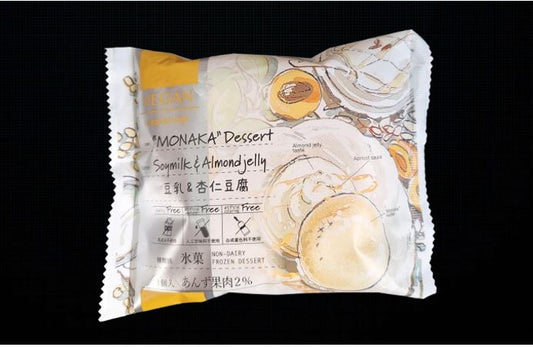 Vegan Monaka Ice Cream Soymilk & Almond Jelly 90ml.