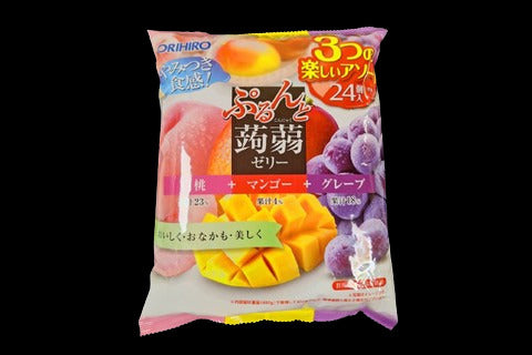Peach-Mango-Grape Konnyaku Jelly 24pcs.